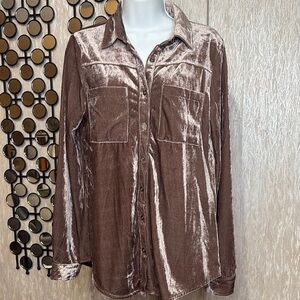 Umgee velvet taupe Blouse